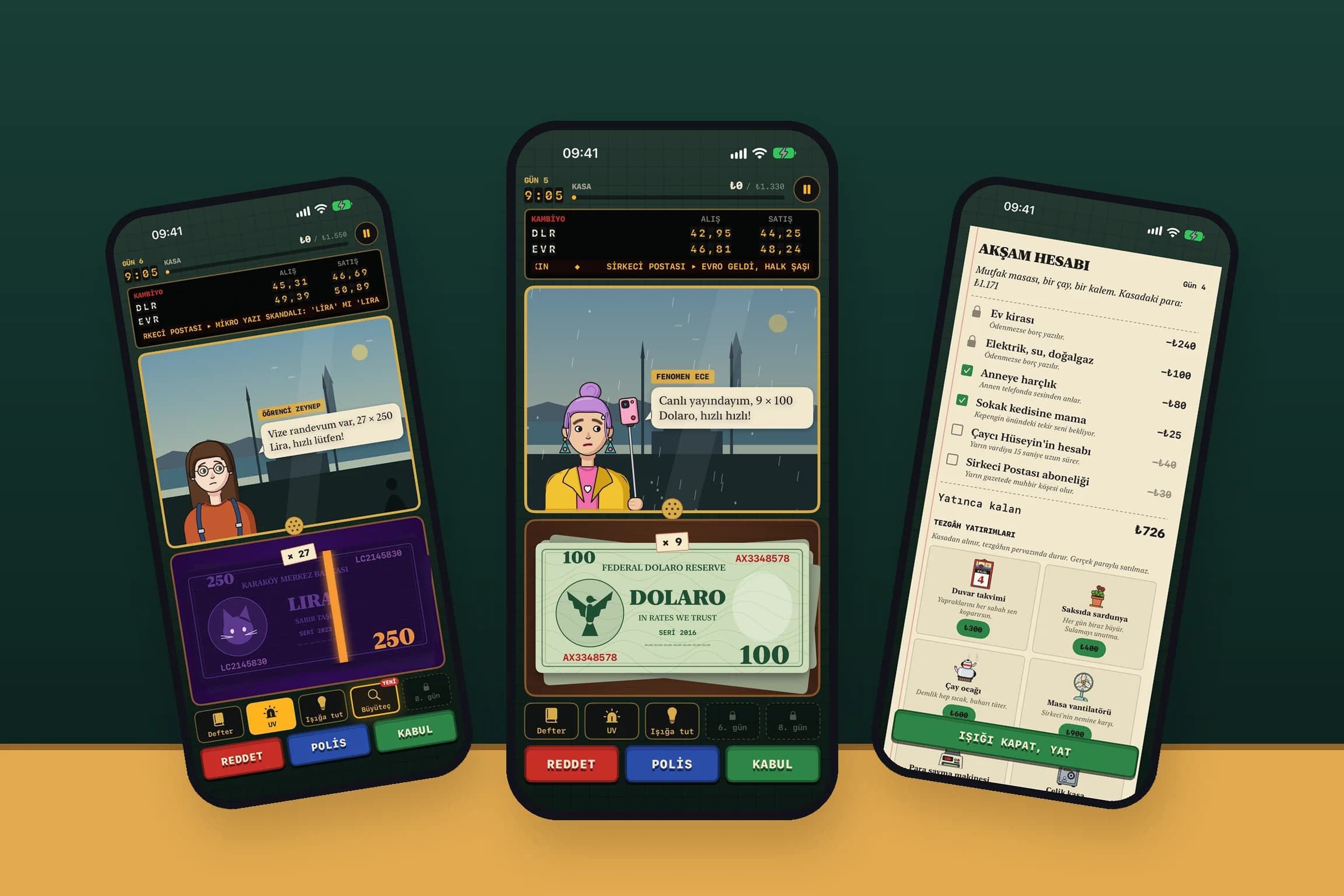 Döviz Bürosu için cihazlı tanıtım sahnesi