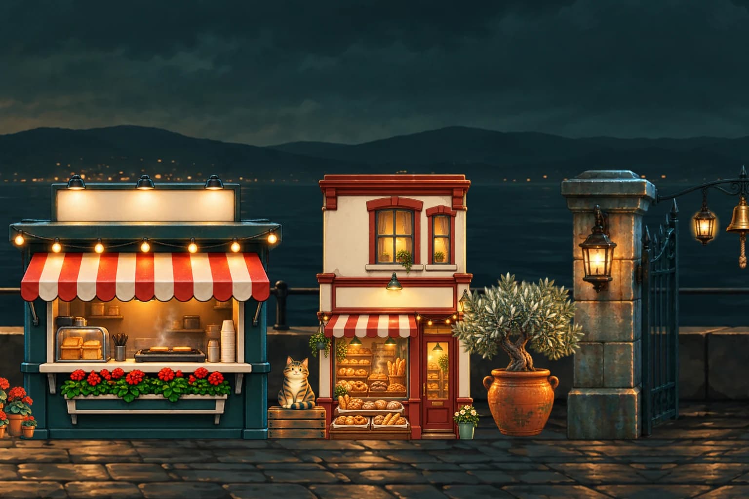 Gece Büfesi için cihazlı tanıtım sahnesi
